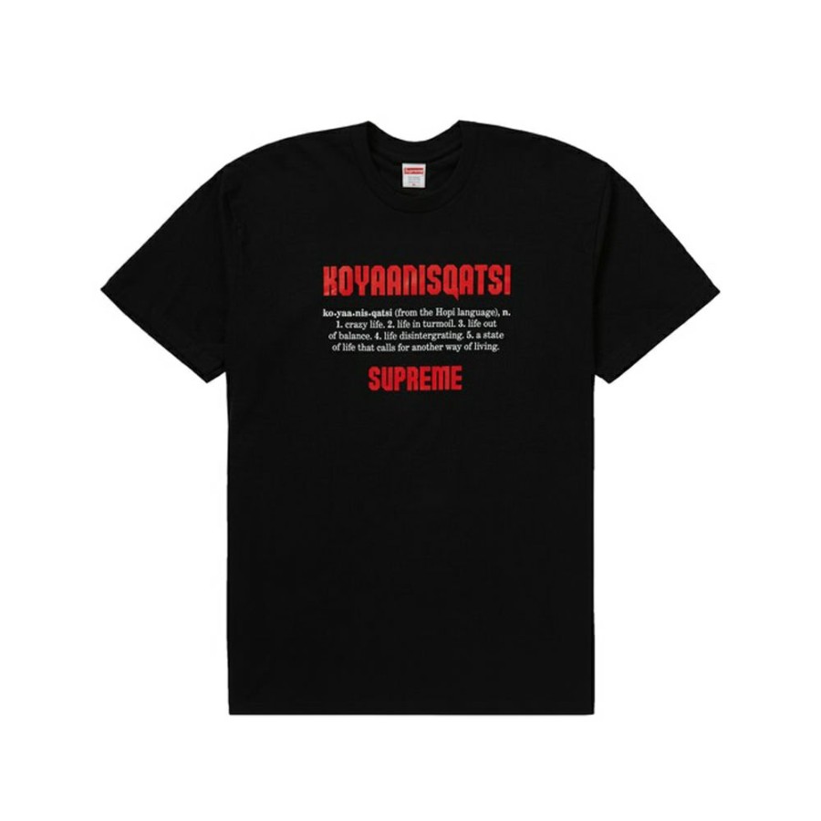 Clothing * | Reasonable Price Supreme Koyaanisqatsi Tee Black