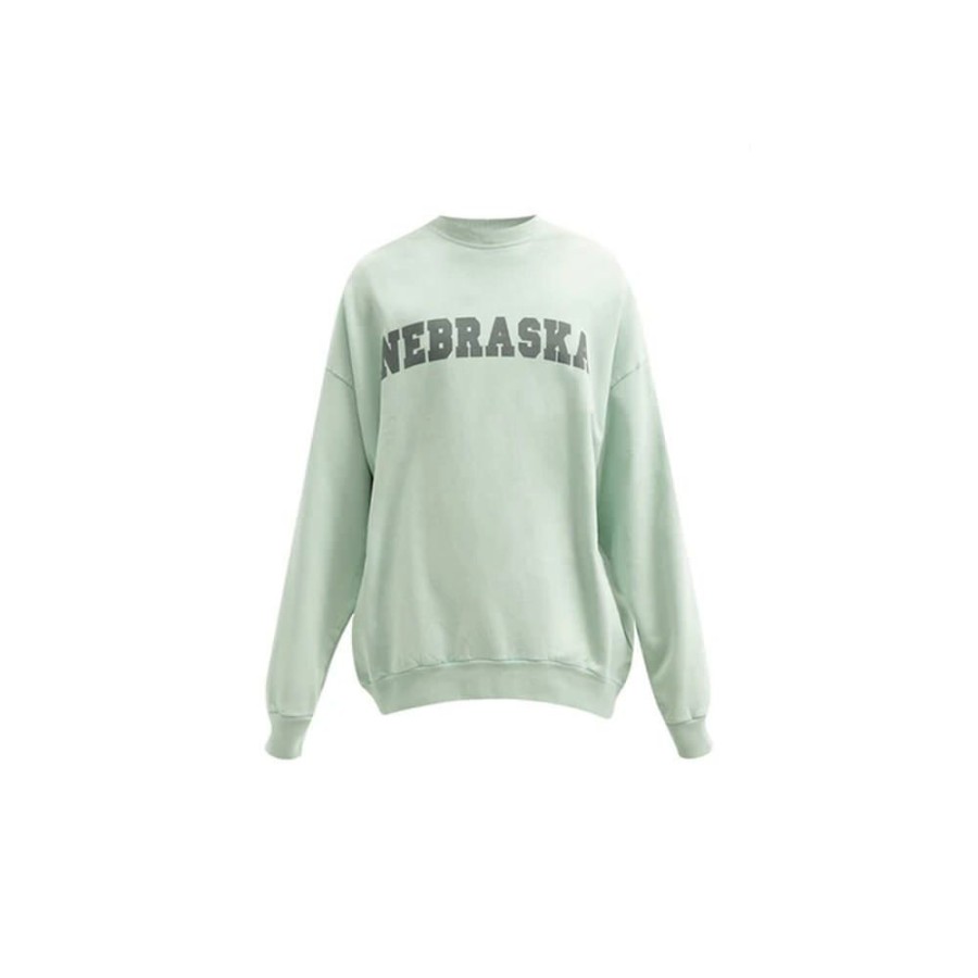 Clothing * | Reasonable Price Raf Simons Archive Redux Aw02 Nebraska-Print Cotton Jersey Sweatshirt Green