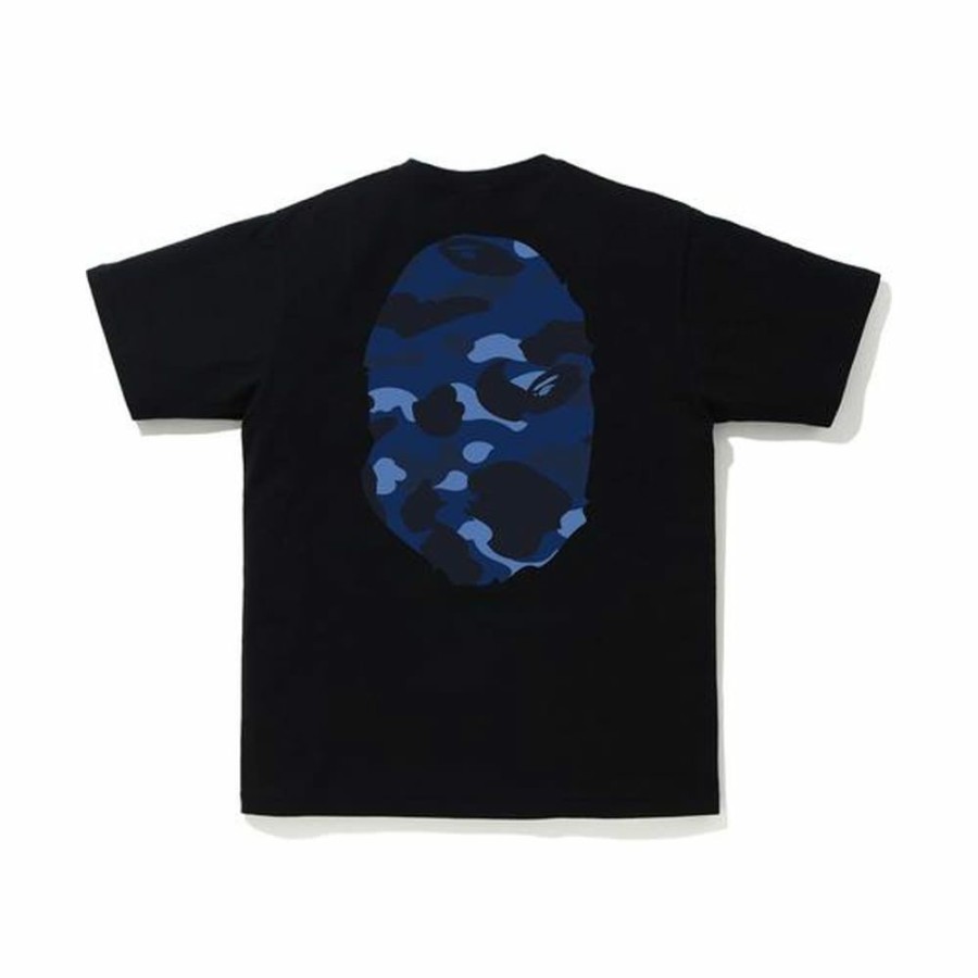 Clothing * | Bargain Sale Bape Color Camo Big Ape Head T-Shirt (Ss20) Black/Navy