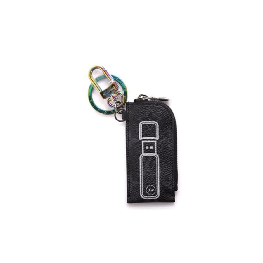 Women * | Half-Price Louis Vuitton X Fragment Key Pouch Flash Drive Monogram Eclipse Black/Grey