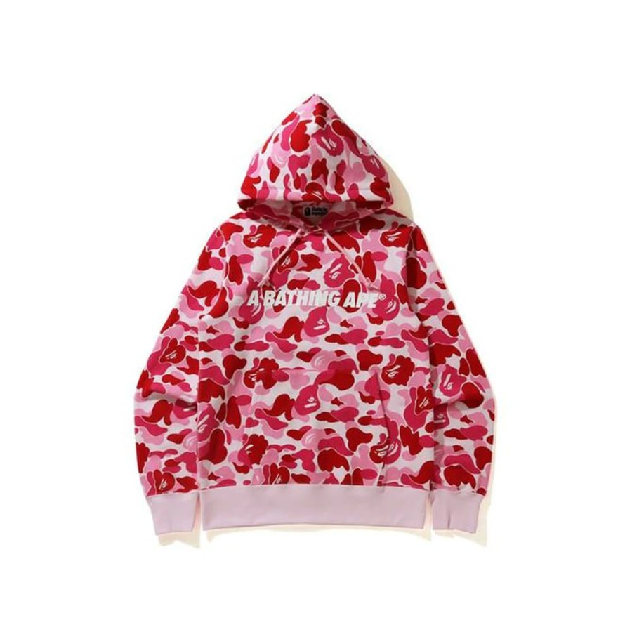 Clothing * | Allowance On Sale Bape Abc Camo Pullover Hoodie Pink