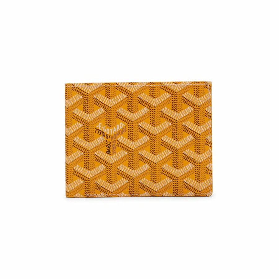 Men * | Limit Offer Goyard Victoire Wallet Goyardine Yellow