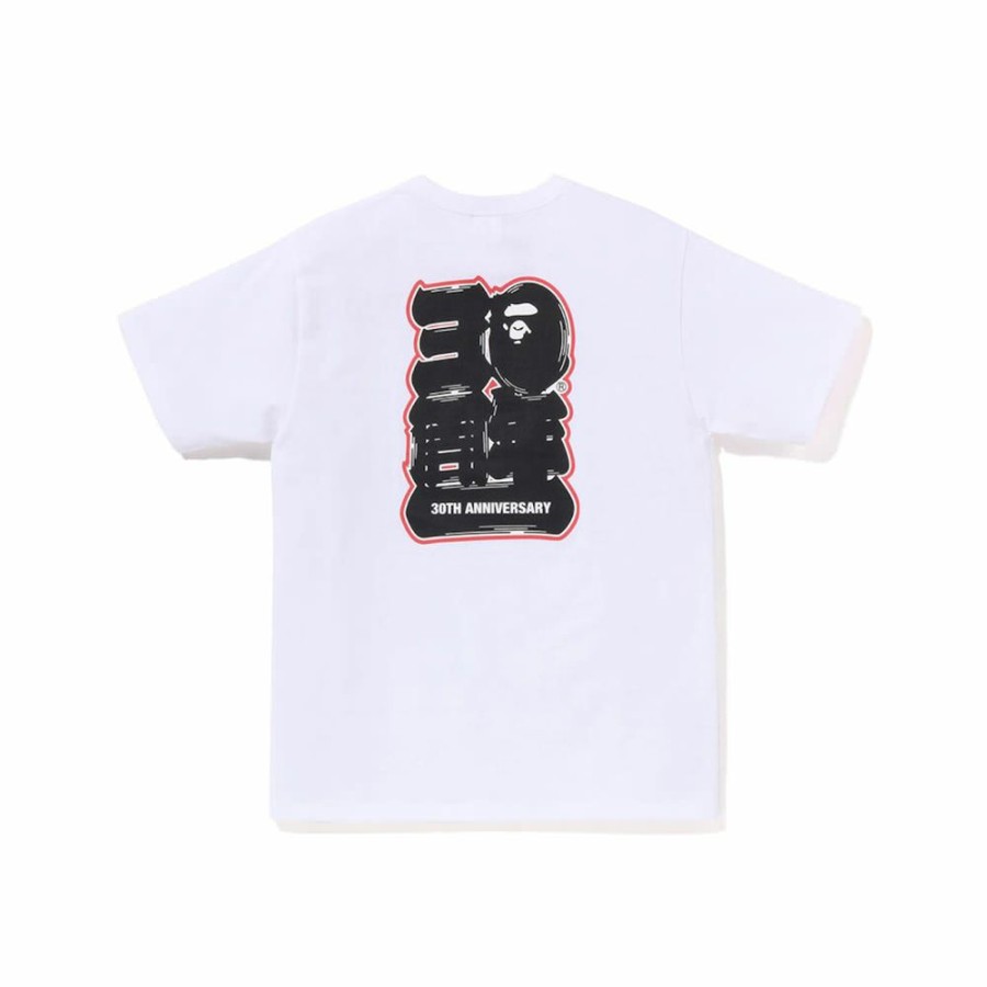 Clothing * | Promotions Bape Store Nagoya Bape 30Th Anniversary Ape Head Tee Set White