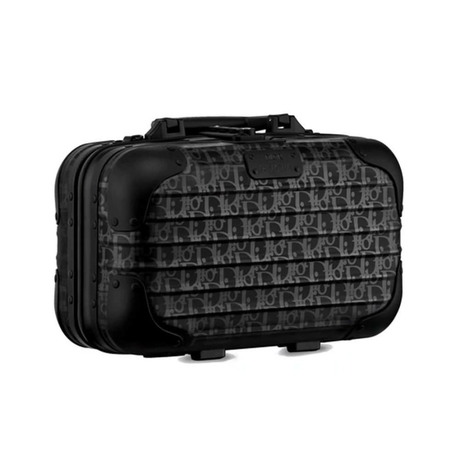 Men * | Special Price Dior X Rimowa Carry-On Case Aluminium Dior Oblique Black