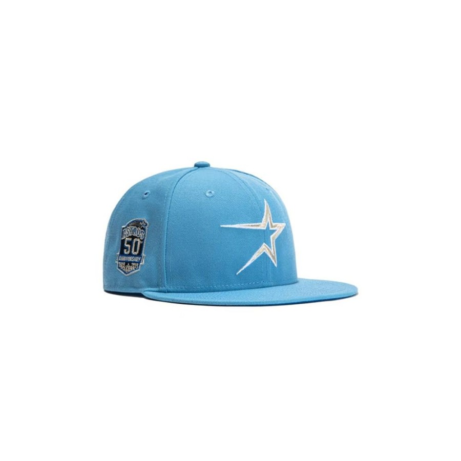 Women * | Special Price New Era Houston Astros 50Th Anniversary Iceberg Hat Club Exclusive 59Fifty Fitted Hat Light Blue/Royal