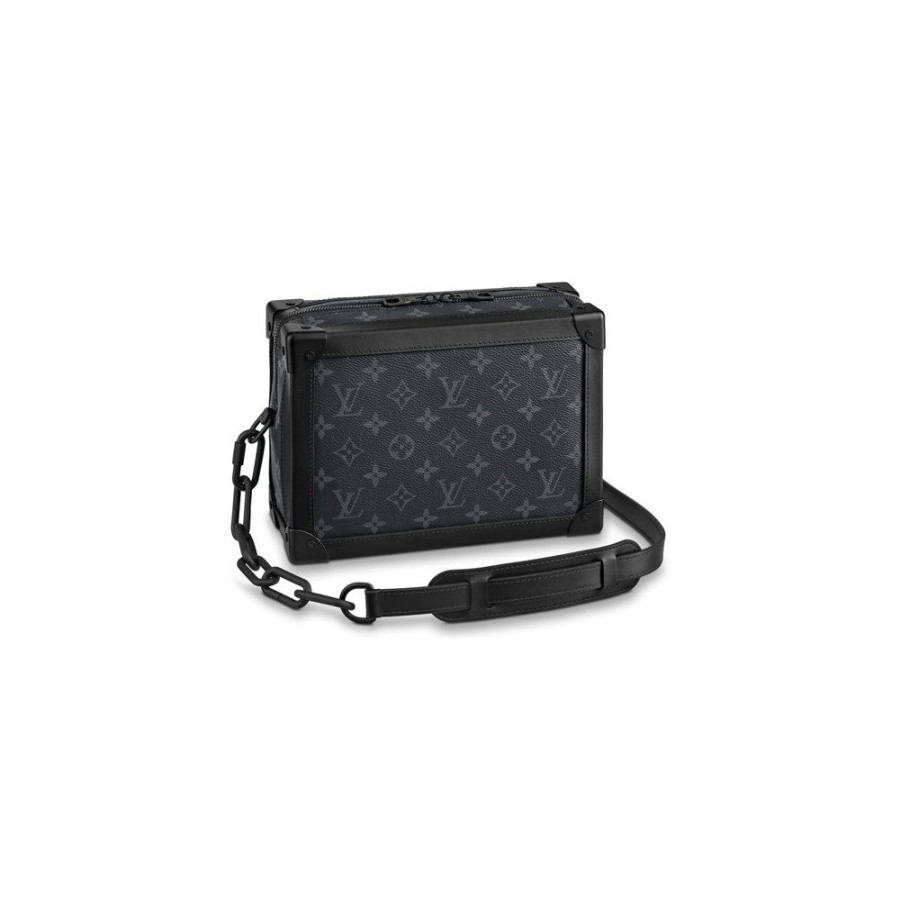 Men * | Limit Offer Louis Vuitton Soft Trunk Monogram Eclipse Black In Coated Canvas/Leather With Matte Black