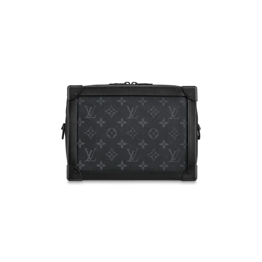 Men * | Limit Offer Louis Vuitton Soft Trunk Monogram Eclipse Black In Coated Canvas/Leather With Matte Black