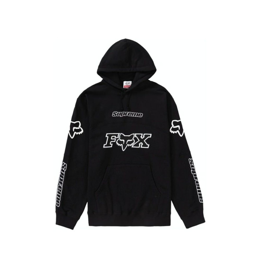 Clothing * | With Discount And Promotion Supreme Fox Racing Hooded Sweatshirt Black