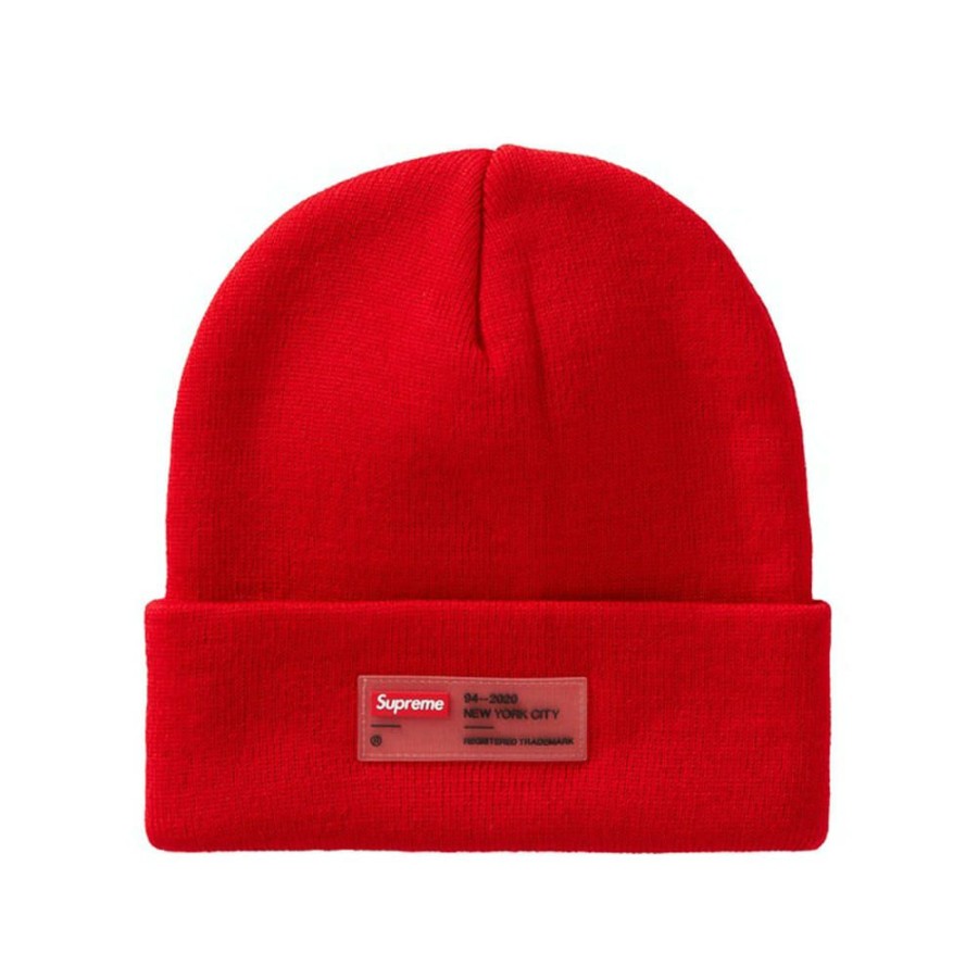 Women * | Reasonable Price Supreme Clear Label Beanie Red