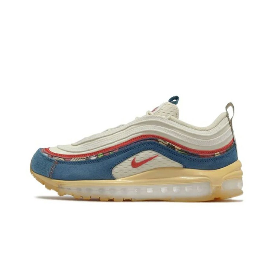 Sneakers * | Economic Price Nike Air Max 97 Coconut Milk Fossil Denim Red