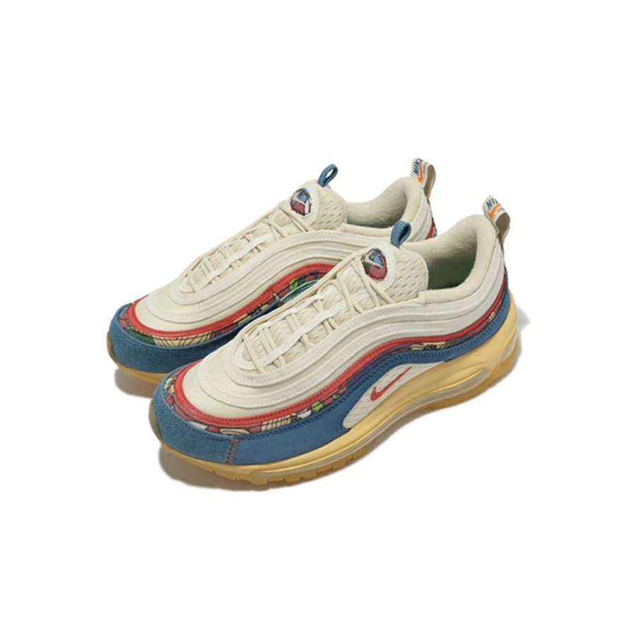 Sneakers * | Economic Price Nike Air Max 97 Coconut Milk Fossil Denim Red