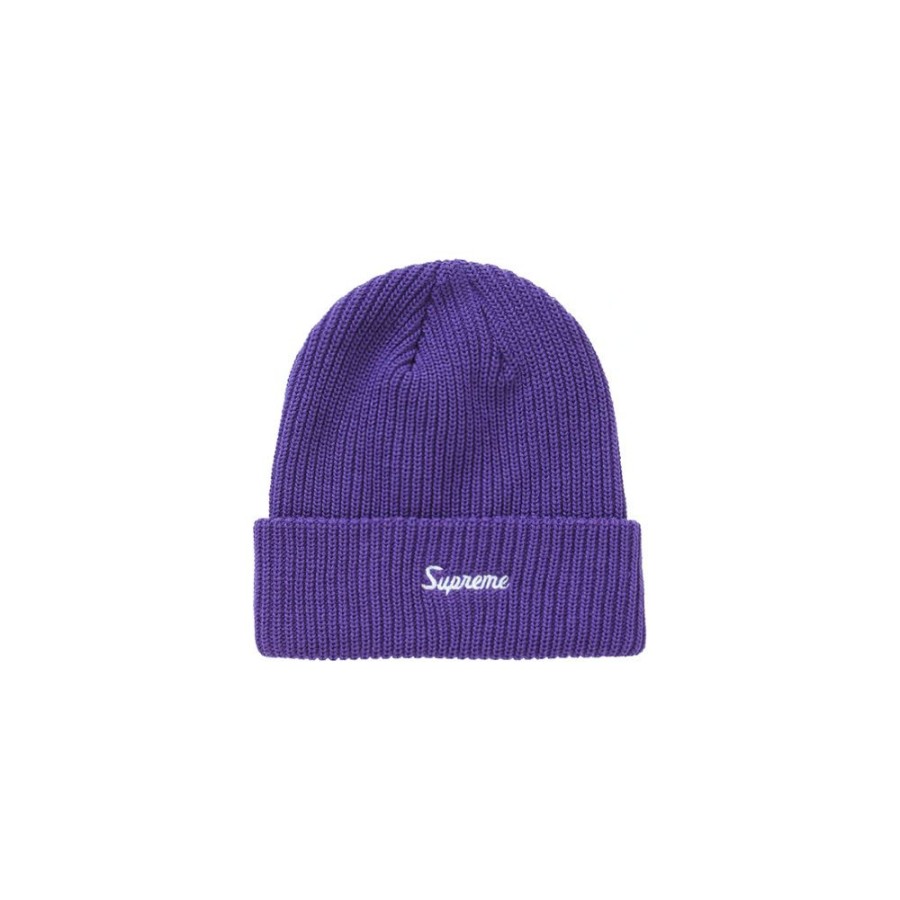 Men * | Half Off Supreme Loose Gauge Beanie (Fw20) Purple