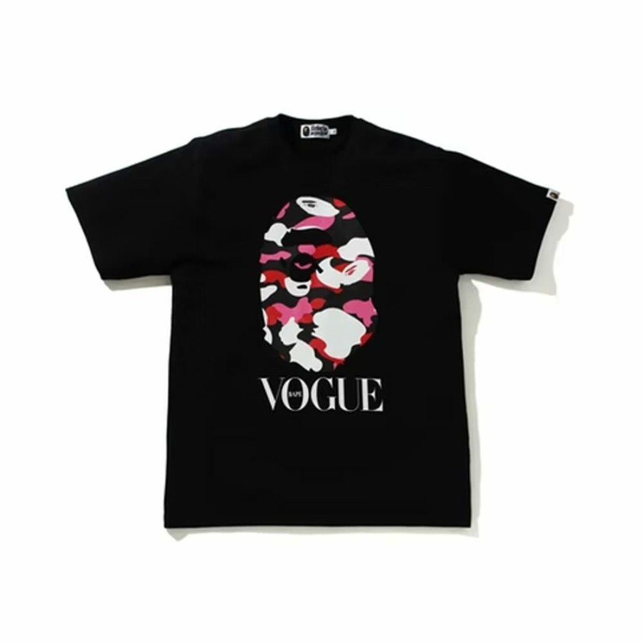 Clothing * | Suitable Price Bape X Vogue Ape Head Tee Black