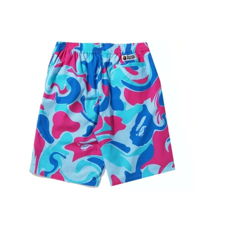 Men * | Cut-Price Bape Marble Camo Shorts Blue