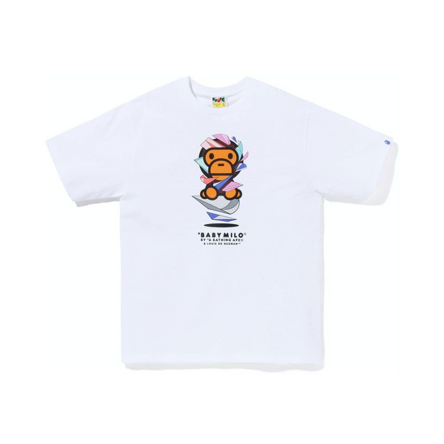 Clothing * | Special Offer Bape X Louis De Guzman Baby Milo Tee White