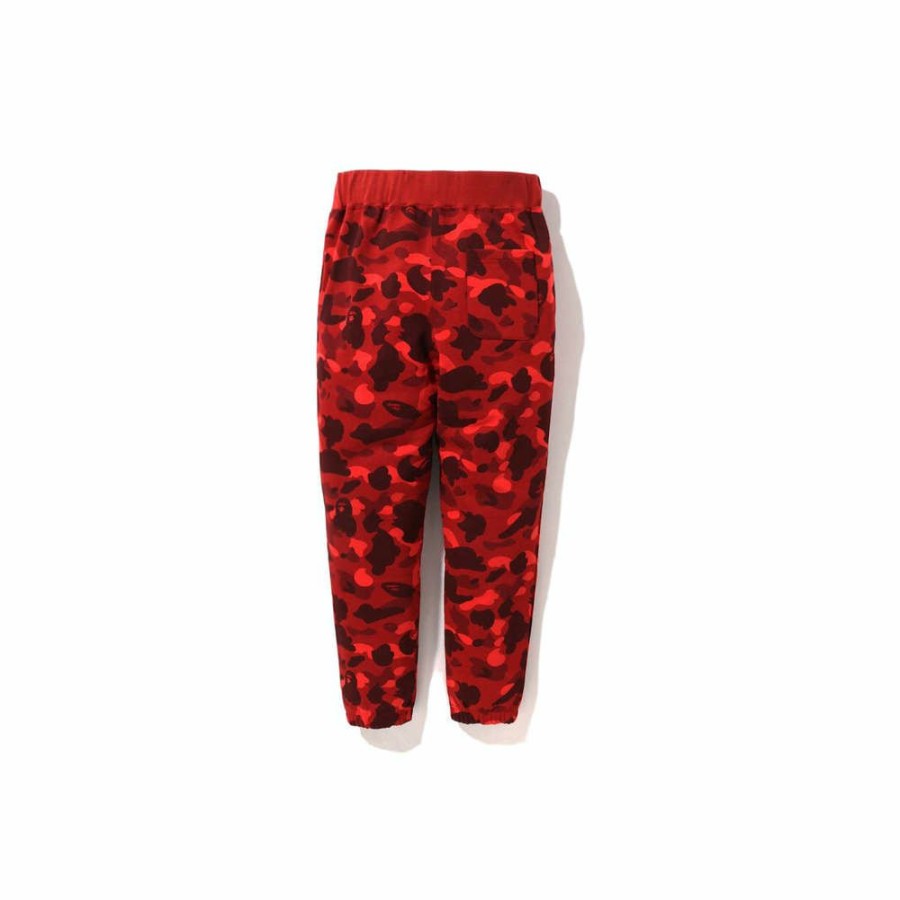 Men * | Affordable Price Bape Color Camo Sweat Pants (Fw22) Red