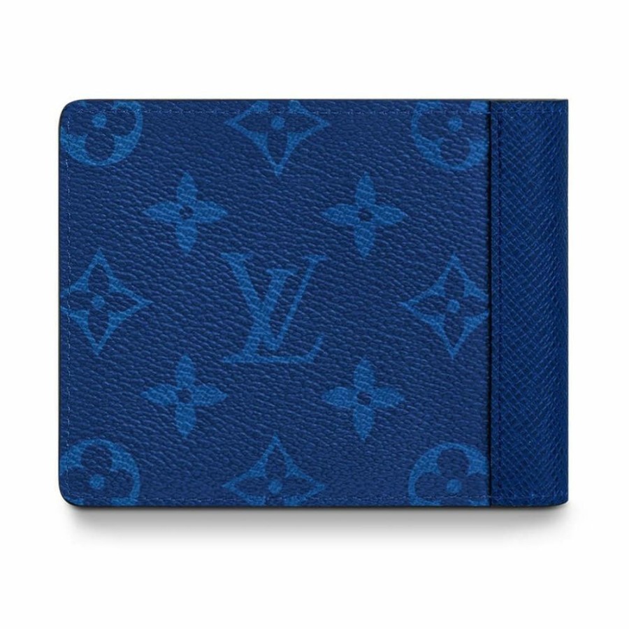 Men * | Limited Edition Louis Vuitton Multiple Wallet Monogram Pacific Taiga Blue