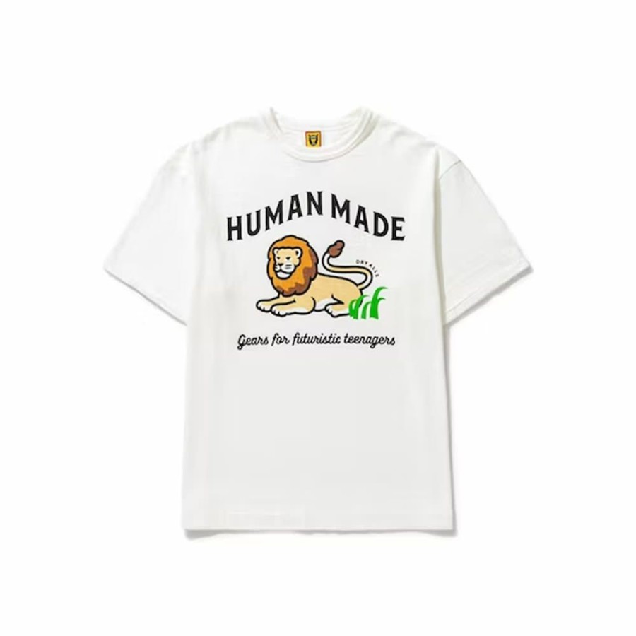 Clothing * | Temporary Discount Human Made X Hbx Lion Graphic T-Shirt White