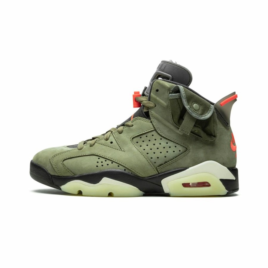 Sneakers * | Half Off Jordan 6 Retro Travis Scott Medium Olive