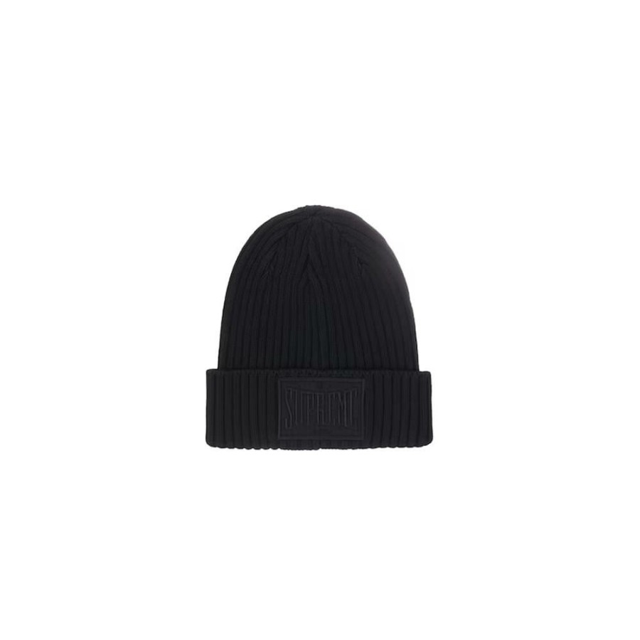 Women * | Competitive Price Supreme Overdyed Patch Beanie Black