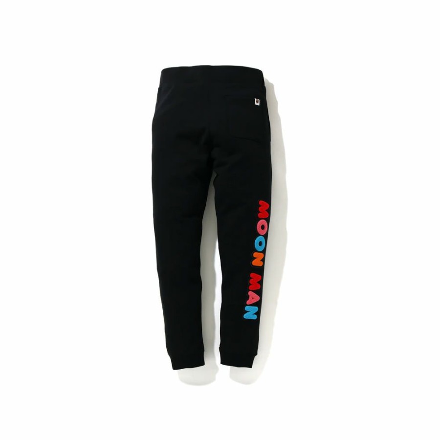 Men * | Limited Edition Bape X Kid Cudi Slim Sweatpants Black