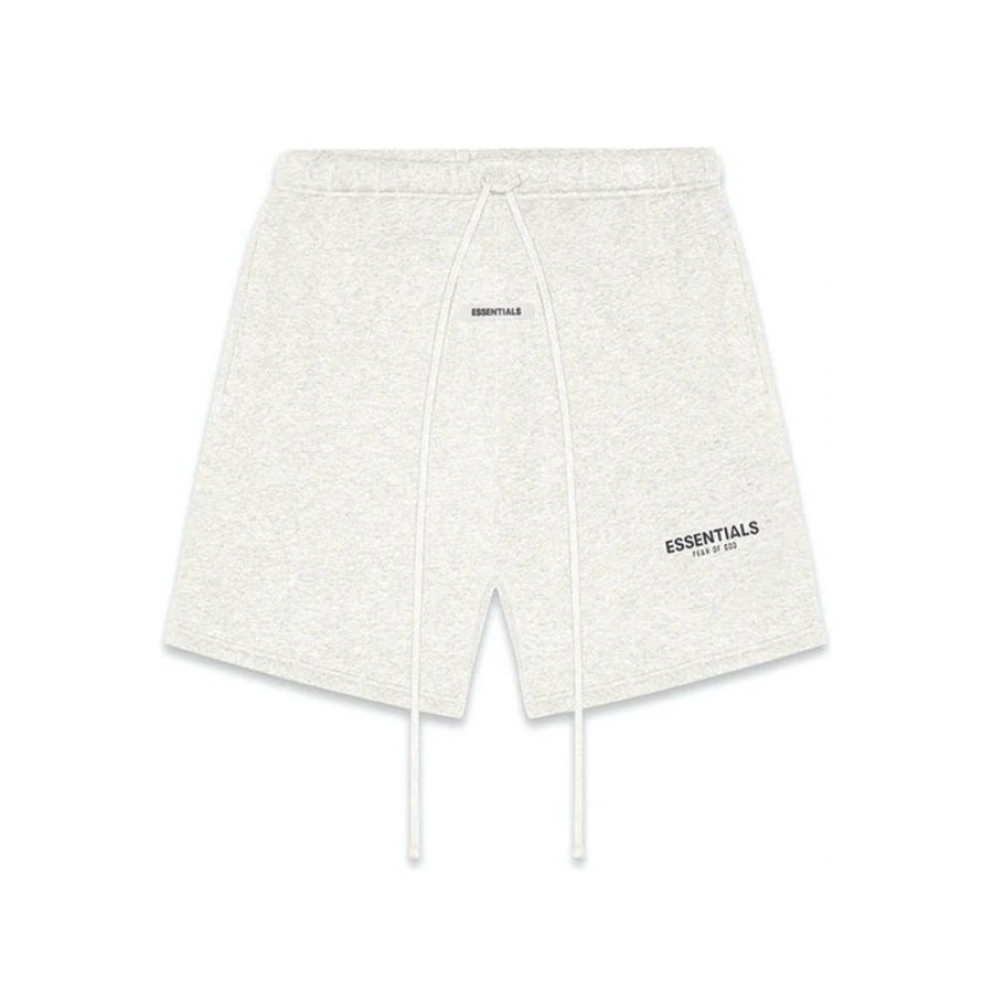 Men * | Cut-Rate Fear Of God Essentials Fleece Shorts Light Heather Oatmeal