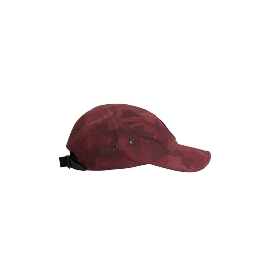 Men * | Special Offer Supreme Stone Island Reactive Ice Camo Ripstop Camp Cap Red